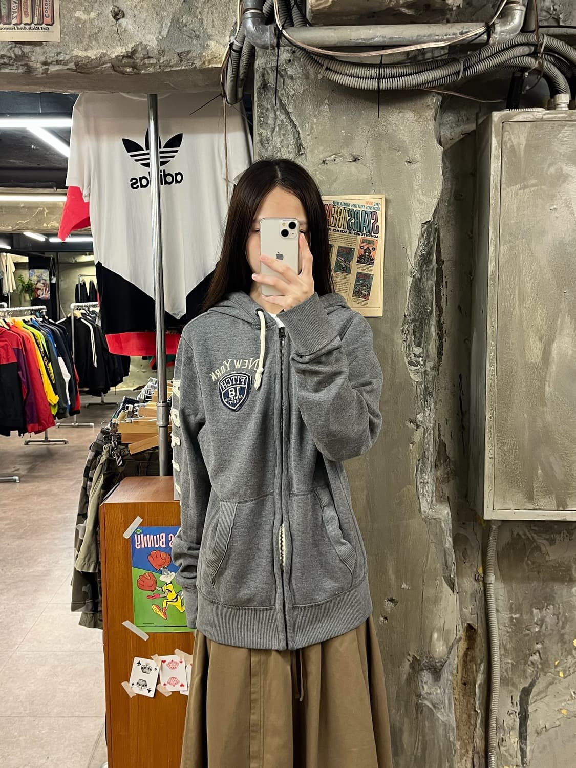 아베크롬비 후드집업 그레이 M #csz1308 상품이미지2