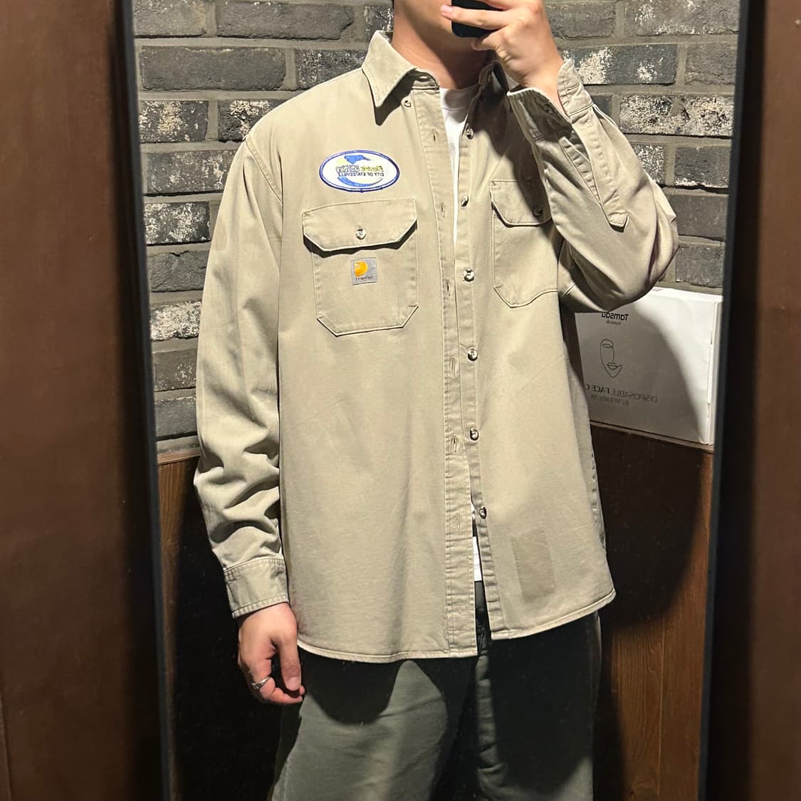XL) 칼하트 워크웨어 투포켓 워크 셔츠 정품 상품이미지9