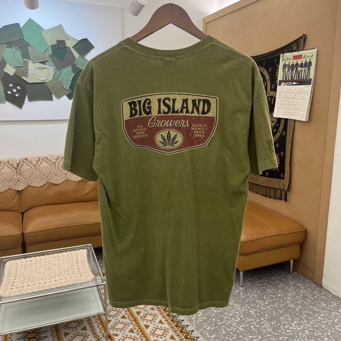 크레이지 셔츠 빈티지 컨트리 레트로 말차카키 반팔티 M C10774 상품이미지4