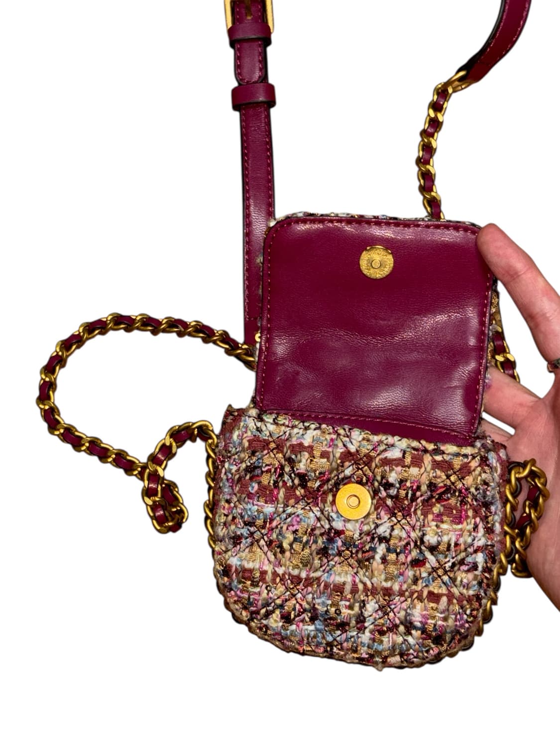 게스 미니 트위드 y2k 숄더백 크로스백 상품이미지5