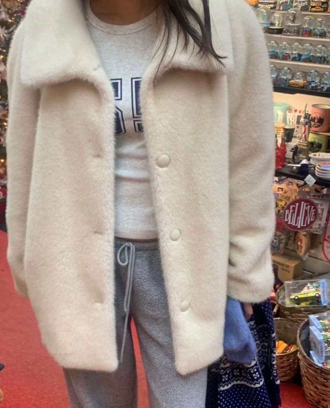 (새상품)파운더스 울먼 하프 퍼 코트 상품이미지9