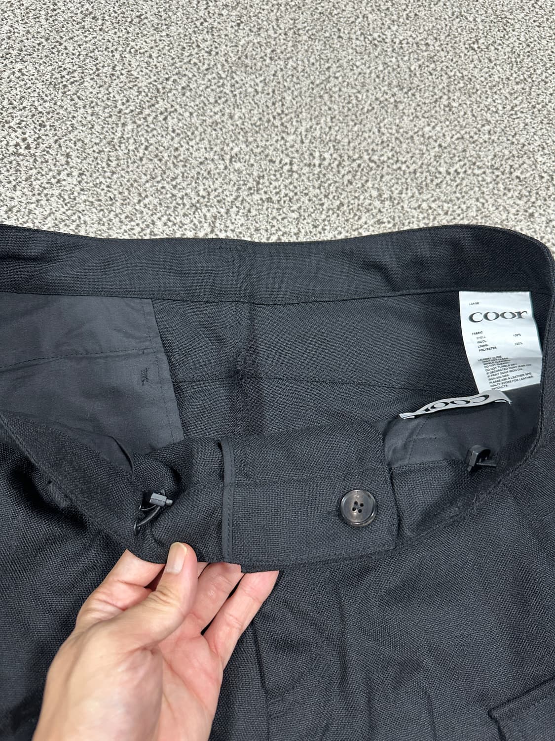 쿠어 테크니컬 카고 울 팬츠 라지사이즈 상품이미지5