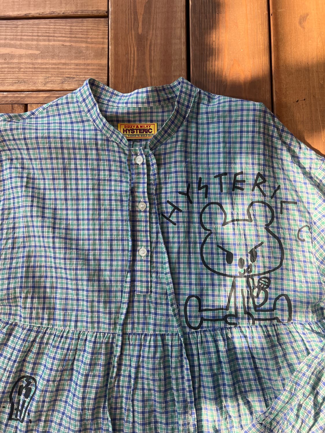 히스테릭글래머 스케치 민트 셔츠 드레스 상품이미지8