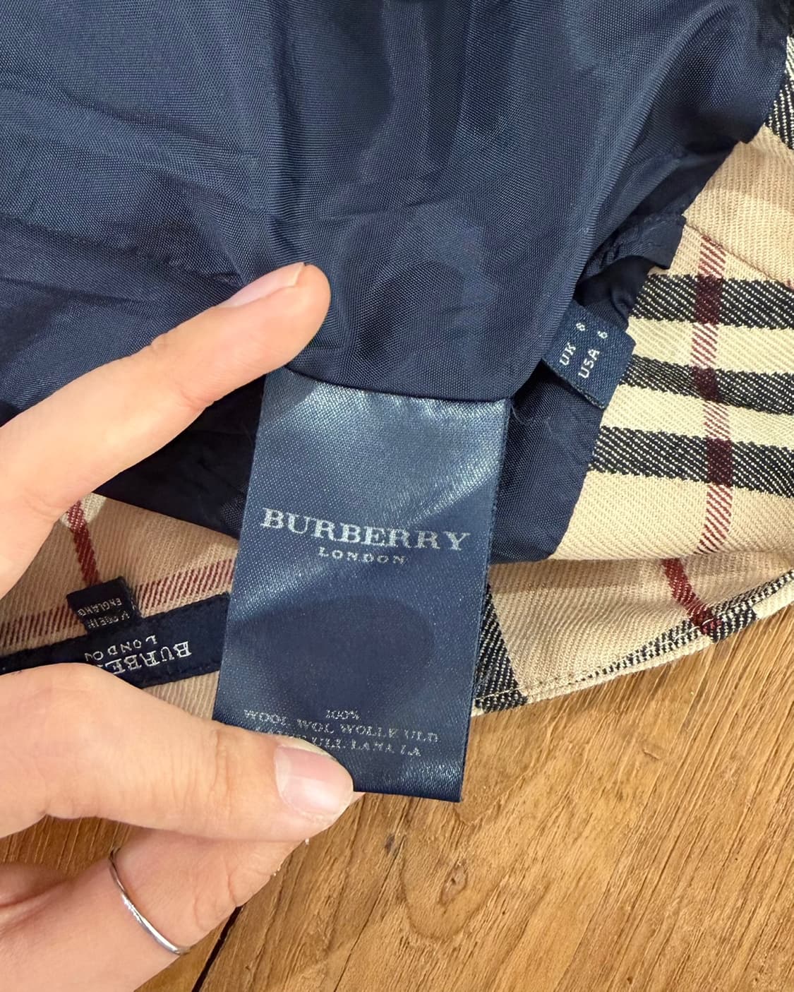 버버리 베이지 노바체크 울 미니스커트 상품이미지6