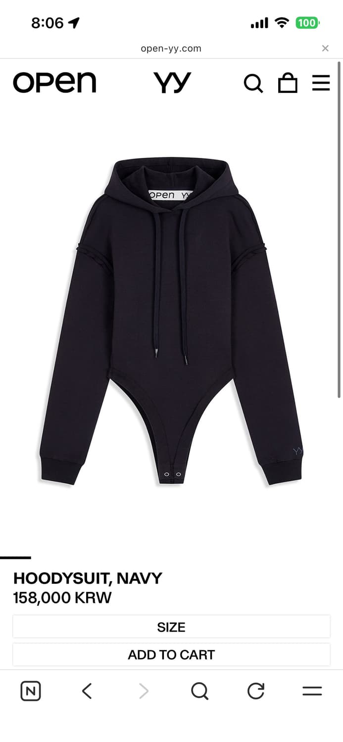 Open yy HOODYSUIT, NAVY (M) 상품이미지1