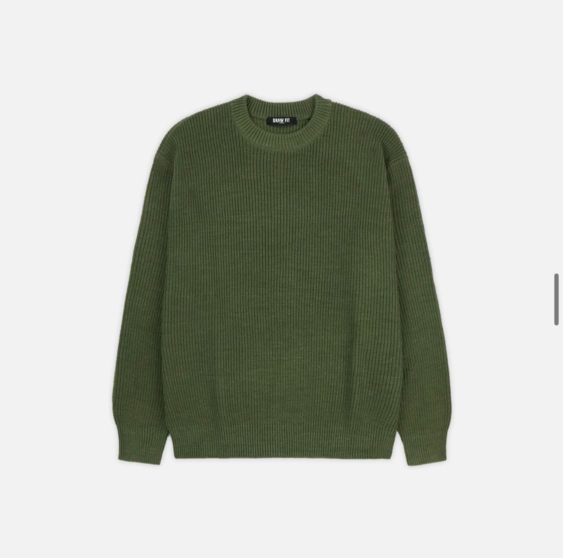 (새상품)(L) 드로우핏 하찌 벌키 라운드 니트 MELANGE GREEN 상품이미지7