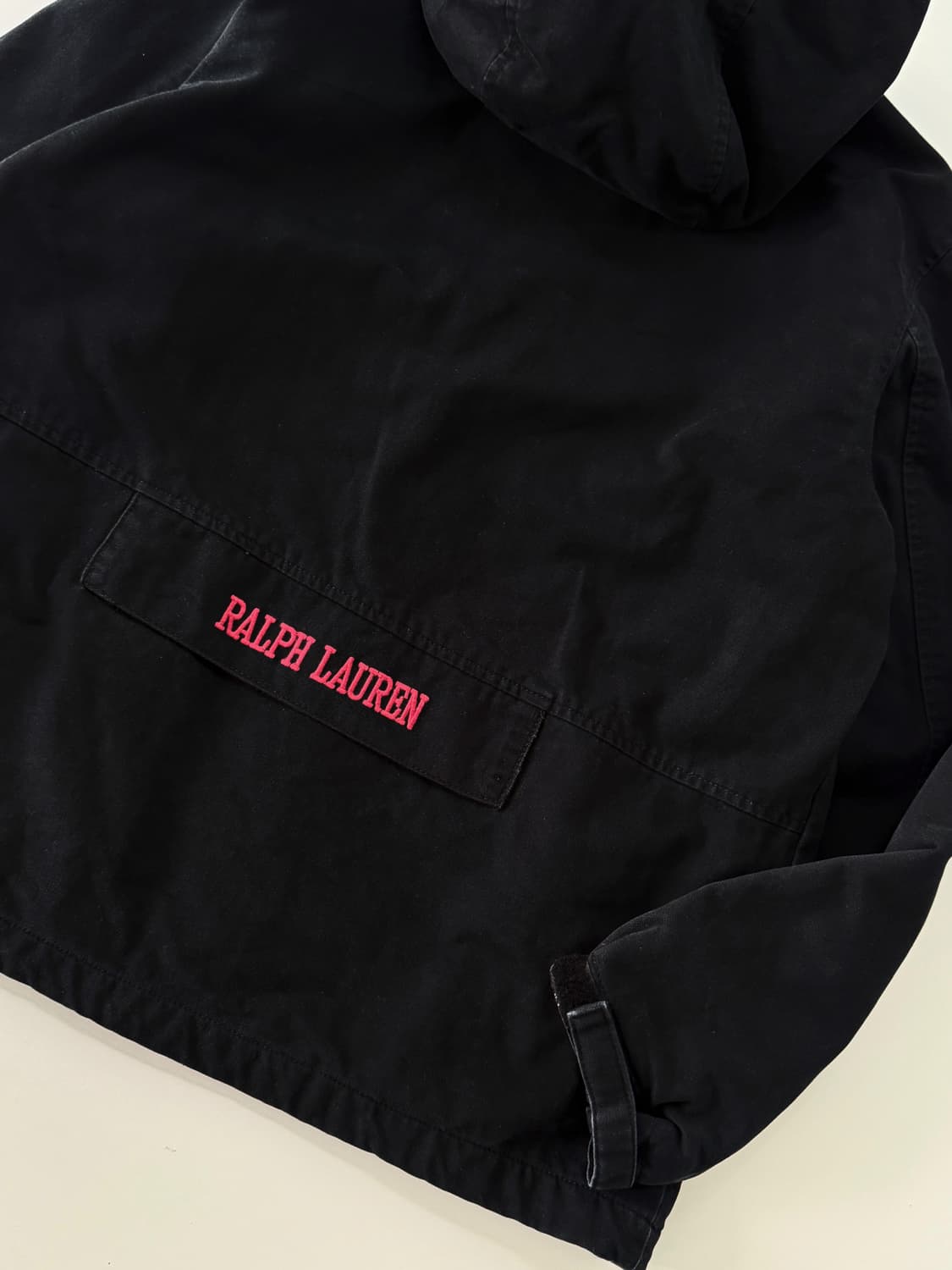 폴로 랄프로렌 00's 루즈핏 블랙 코튼 후드 점퍼 상품이미지4