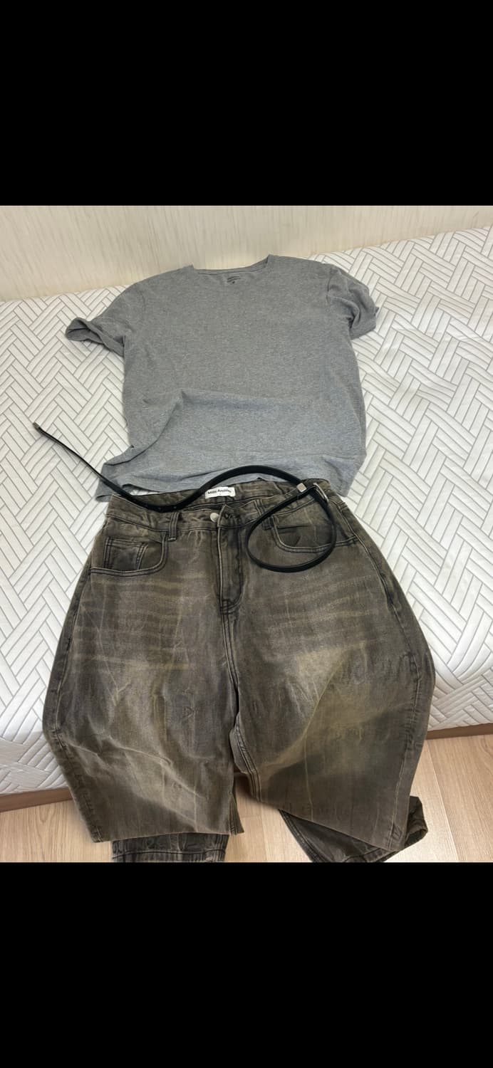 밀로 아카이브 커브드 팬츠 워시드 브라운 상품이미지2