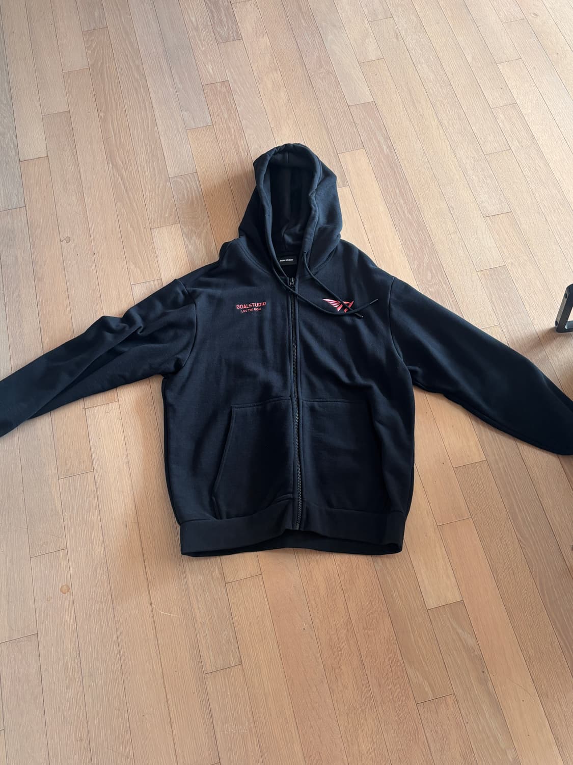 골스튜디오 T1 후드집업 블랙 상품이미지3