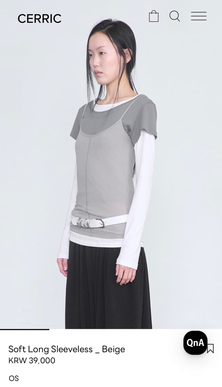 세릭 cerric Soft Long Sleeveless _ Beige 상품이미지2