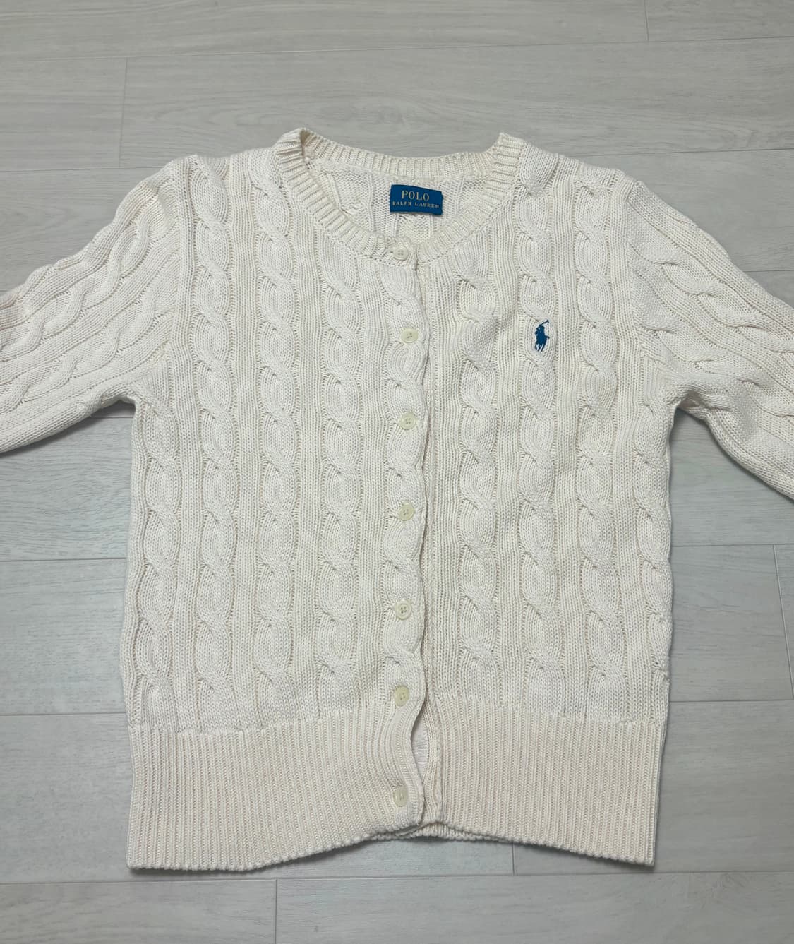 폴로 니트 꽈배기 가디건 상품이미지2