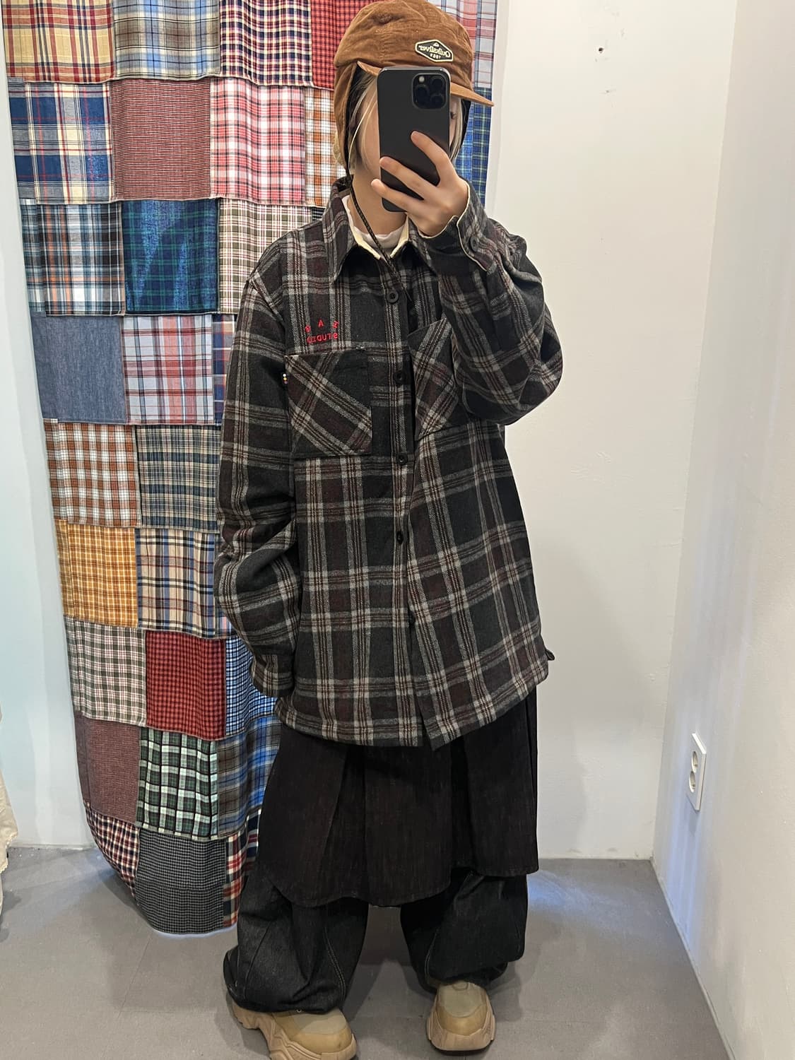 흑청 데님 미디 스커트 상품이미지4