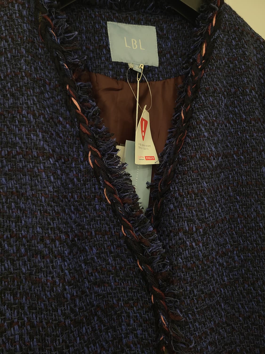 새상품 LBL 네이비 롱트위드 자켓 가디건 상품이미지2