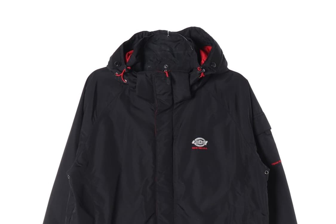 디키즈 블랙 레드 포인트 윈드브레이커 L 상품이미지3