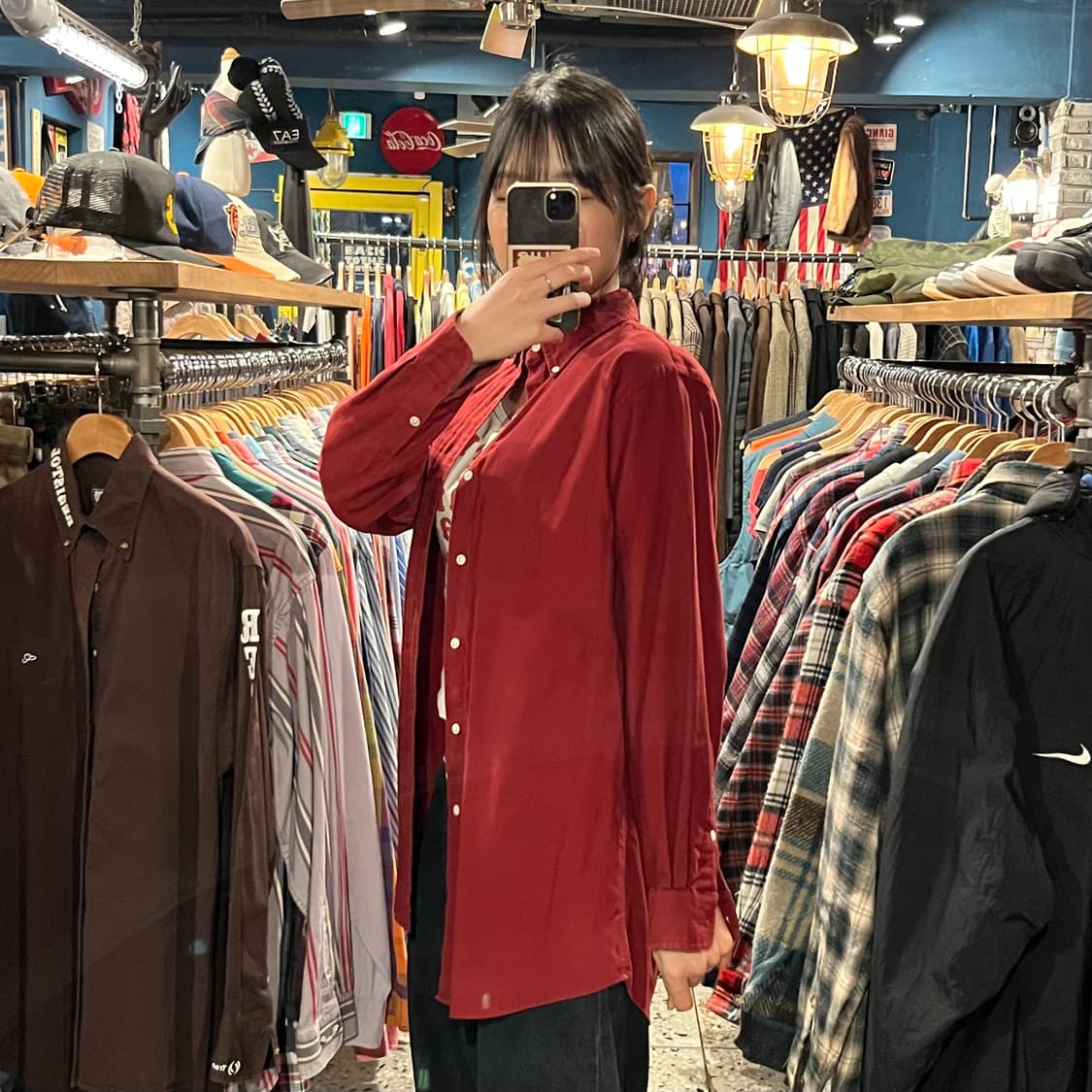 POLO 폴로 레드 코튼 긴팔 셔츠 상품이미지4