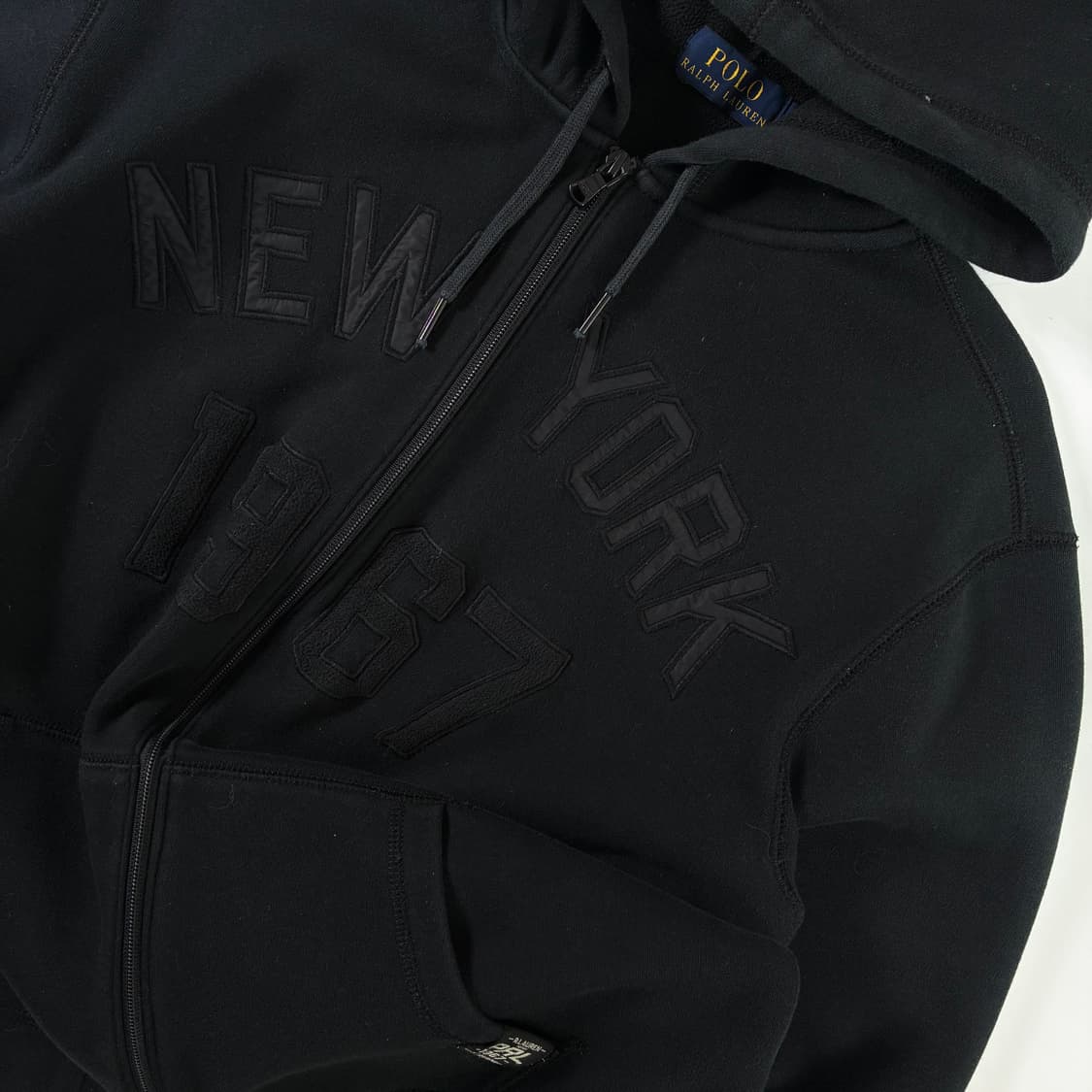 Polo  폴로 랄프로렌 자수 뉴욕 1967 블랙 후드집업  상품이미지3