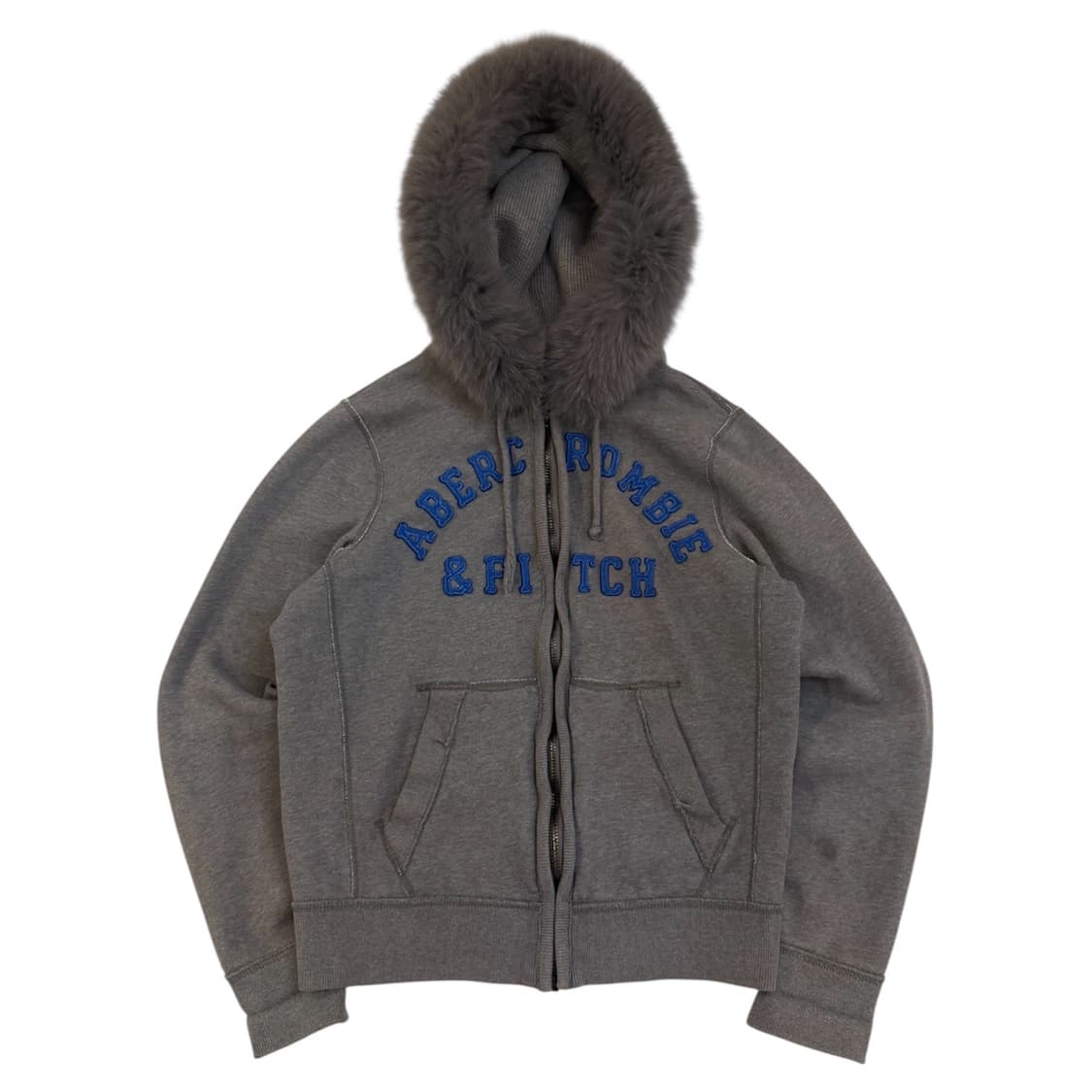 아베크롬비 y2k 울프죠 퍼 후드집업 그레이 상품이미지1