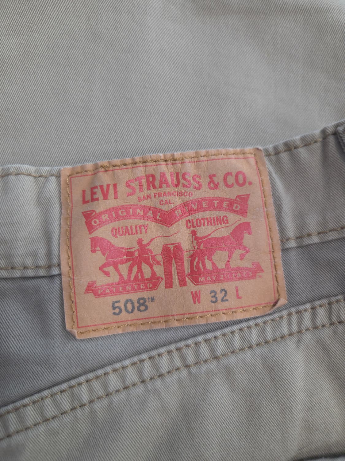 리바이스(Levi's) 508 베이지 면 반바지 하프팬츠 상품이미지5