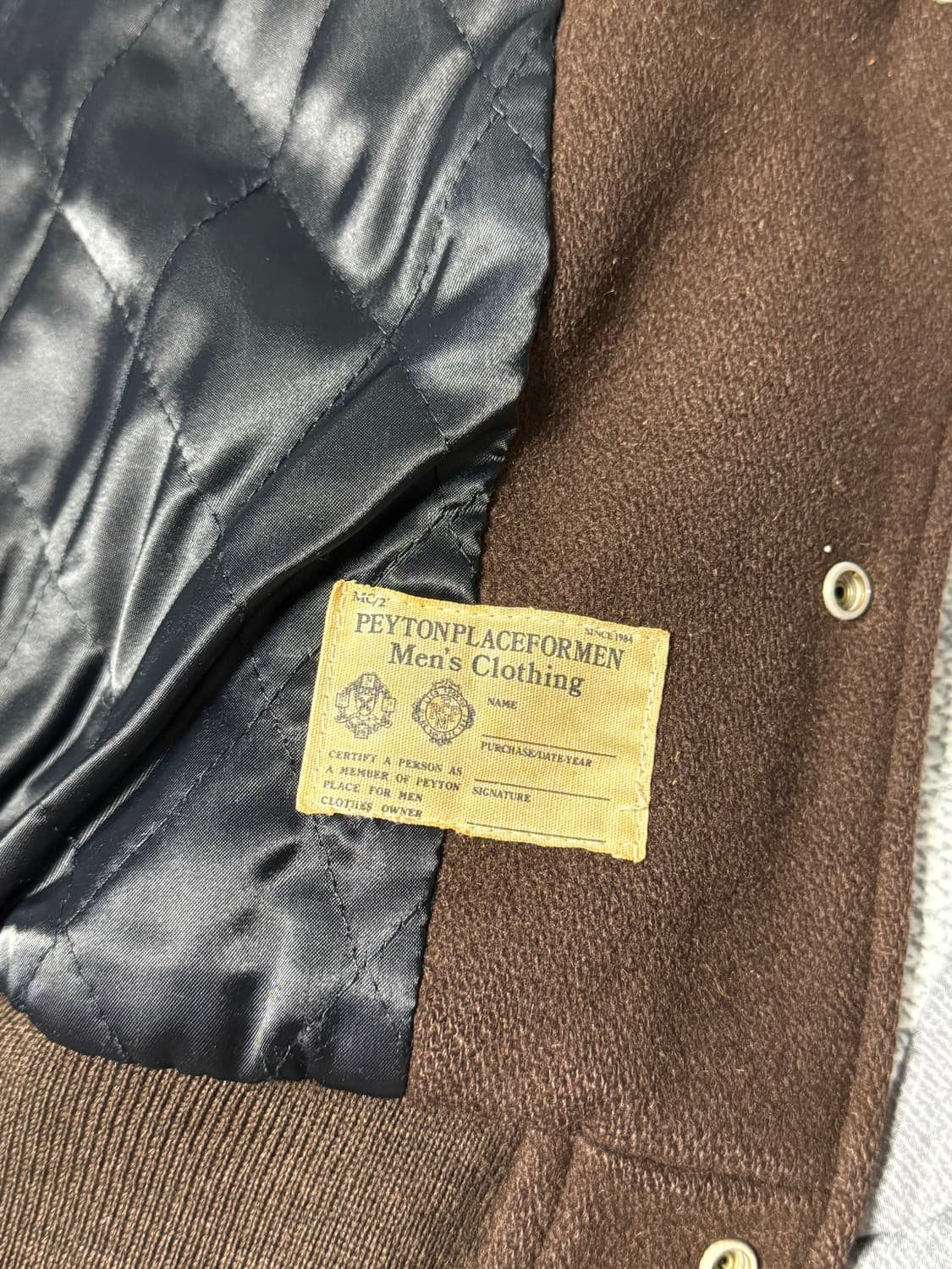 80s PEYTON PLACE FOR MEN 바시티 자켓 상품이미지4