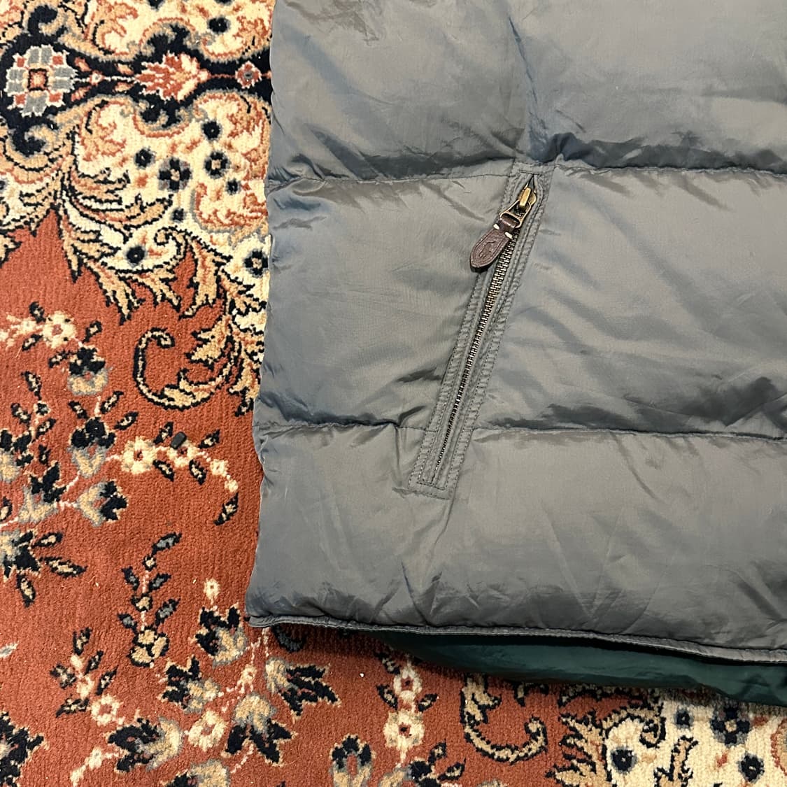 폴로 랄프로렌 패딩 조끼 리버시블 (XL) 카키 상품이미지5