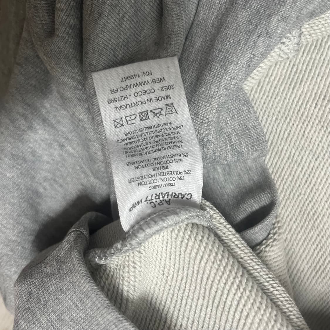 아페쎄 x 칼하트 wip 후드티 (M) 상품이미지5