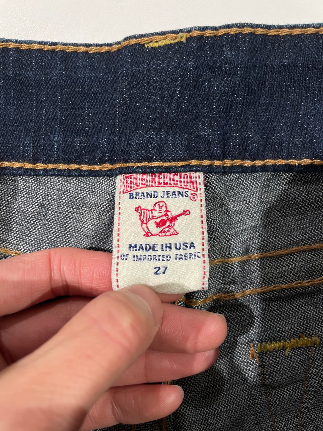 트루 릴리전 조니 진청 데미지 워싱 로우 라이즈 데님 팬츠 상품이미지7