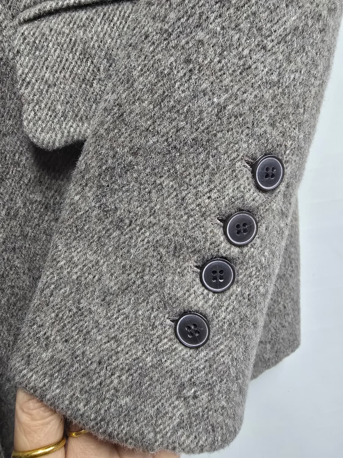 제시뉴욕 오버숄더 헤링본 울 자켓 Free 상품이미지4