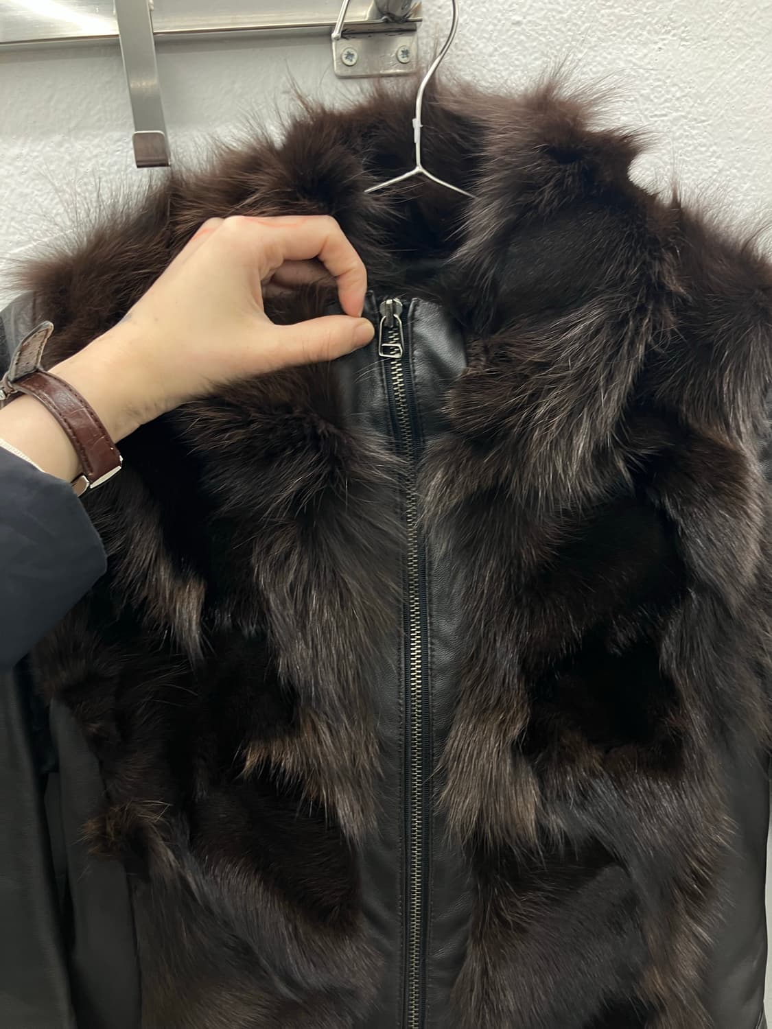 폭스퍼 램스킨 자켓 상품이미지2