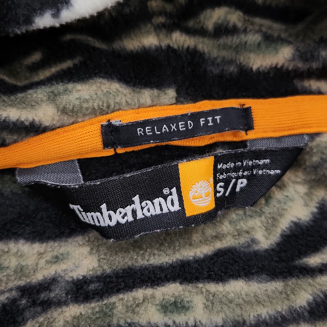 팀버랜드 반집업 카모 후리스 후드티 상품이미지4