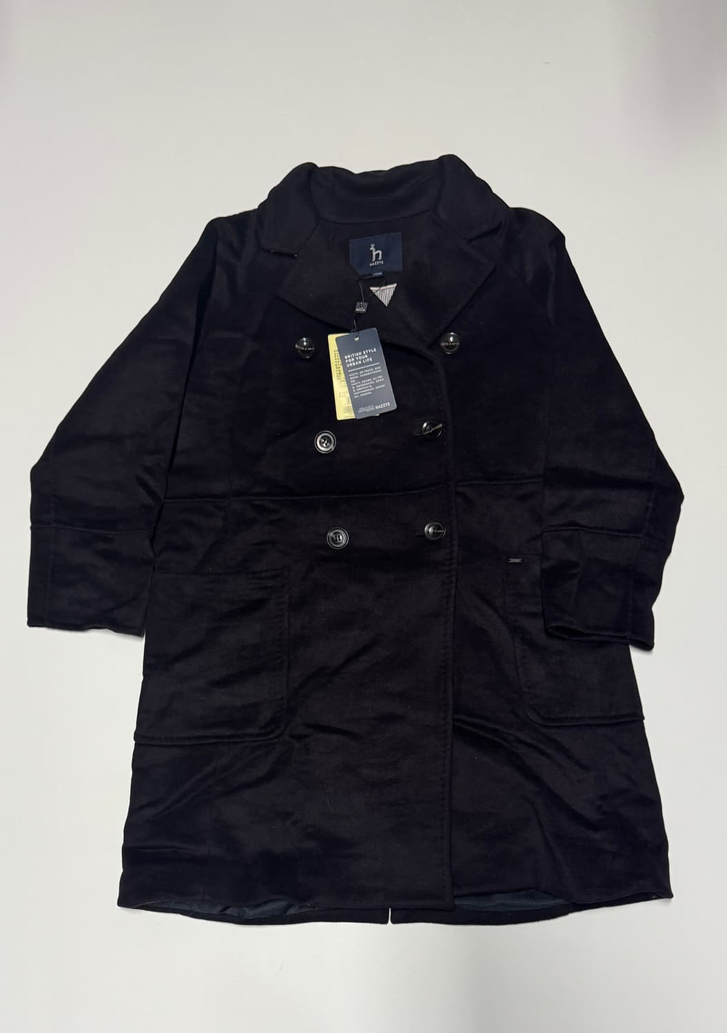 여성 빈티지 헤지스 hazzys 더블 코트 퍼플 상품이미지1