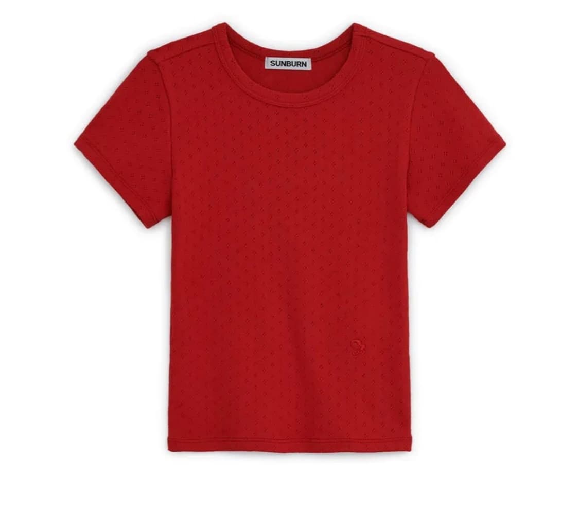 썬번 프로젝트 레드 펀칭 티셔츠 상품이미지1