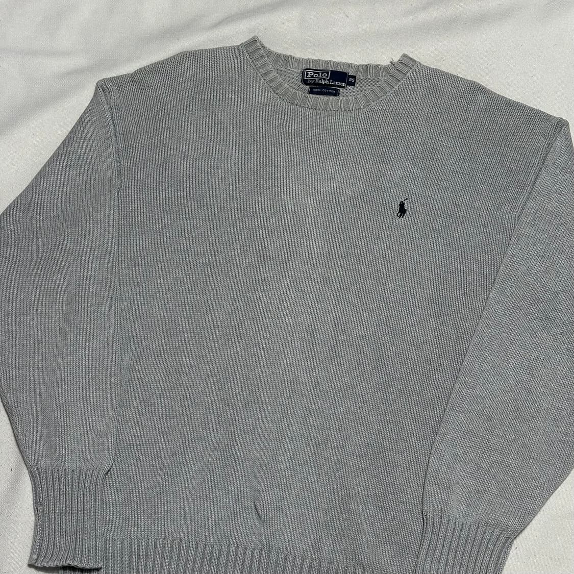 95 폴로랄프로렌 코튼 라운드넥 그레이 니트 상품이미지1