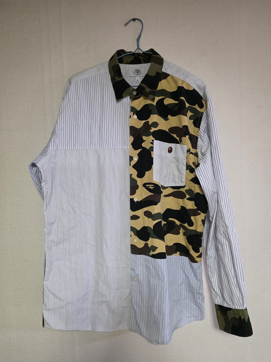 [XL]베이프 스트라이프 크레이지 카모  셔츠 상품이미지1