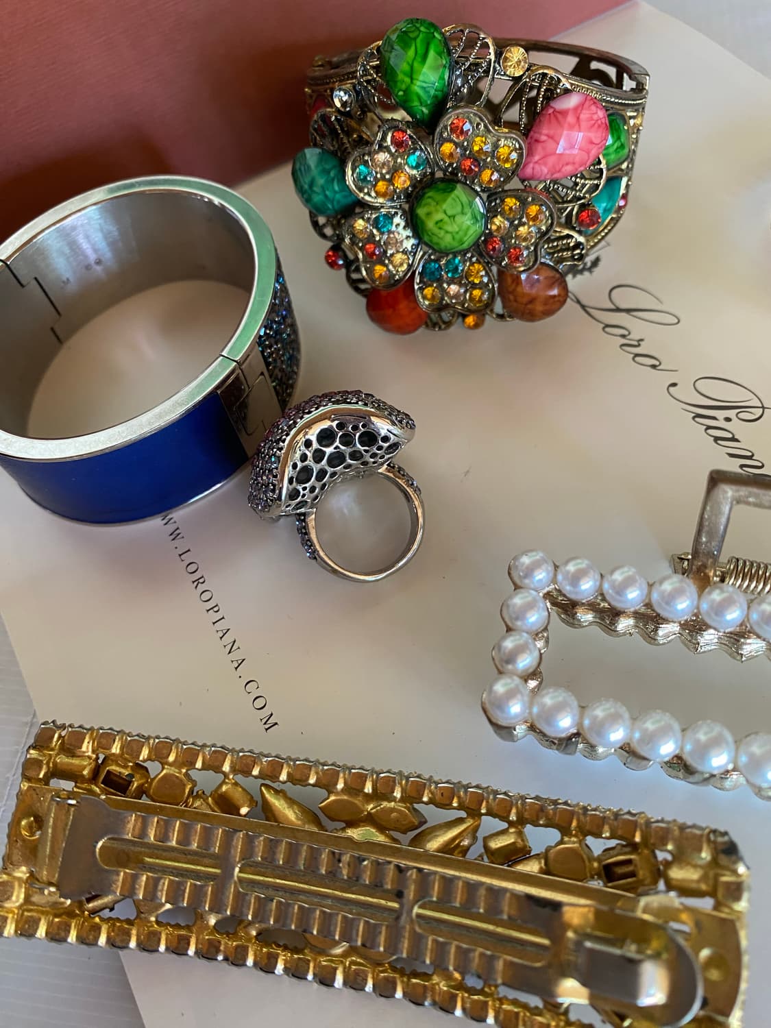 빈티지 뱅글 팔찌 헤어핀 반지 일괄 상품이미지7