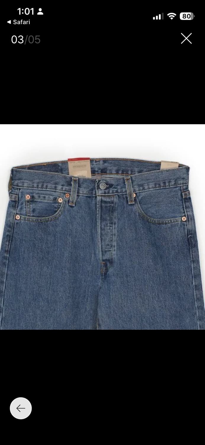 리바이스 501 오리지널 진 00501-0193 미디엄 인디고 33x32 상품이미지1