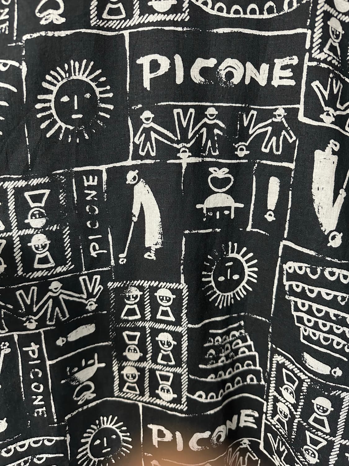 피코네 STUDIO PICONE ROMA 일본제 린넨 혼방 아트 패턴셔츠 상품이미지6