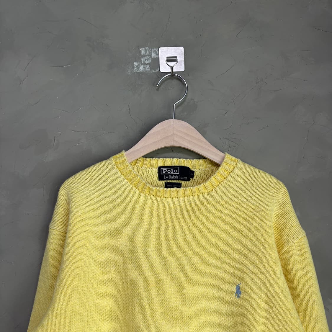 폴로 랄프로렌 라운드넥 니트 노랑 상품이미지2