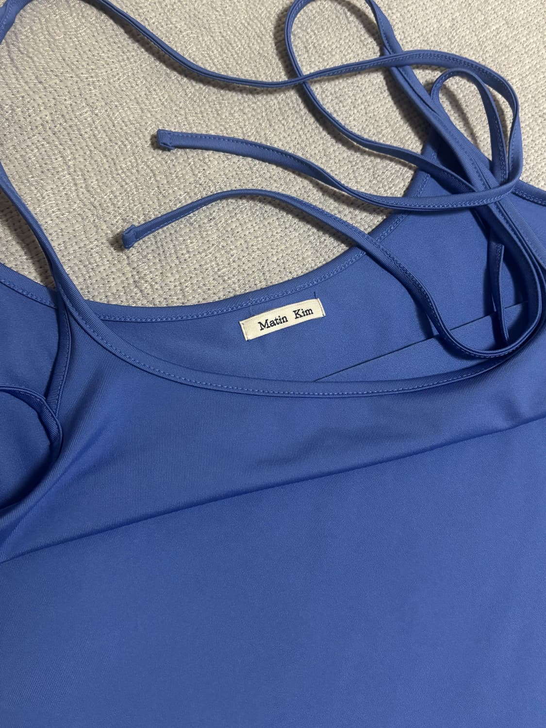 마뗑킴 STRING HALTER NECK TANK TOP blue 상품이미지3