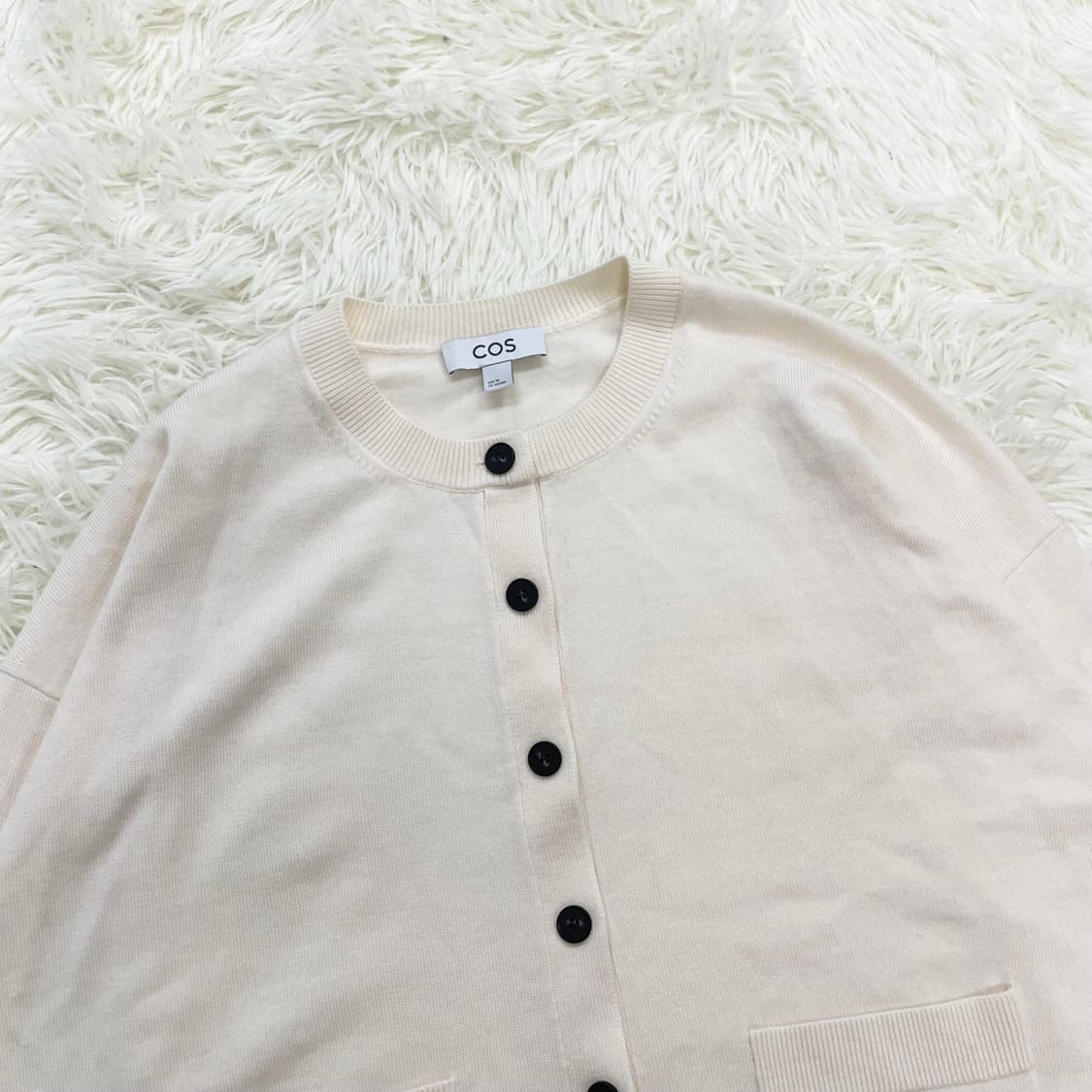 코스 Cos 메리노 울 라운드 가디건 아이보리 상품이미지3