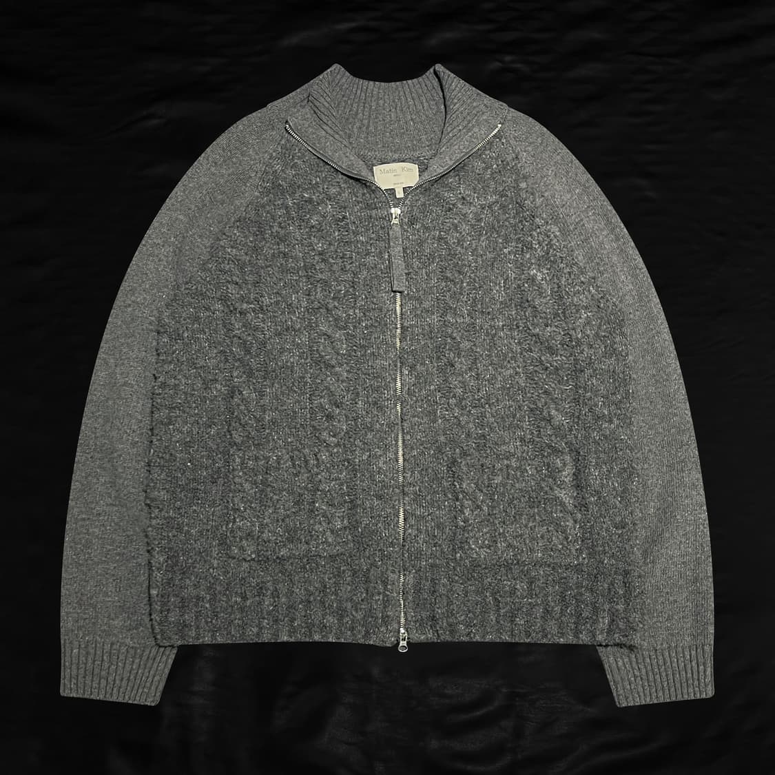 마뗑킴 니트 집업 그레이 상품이미지1