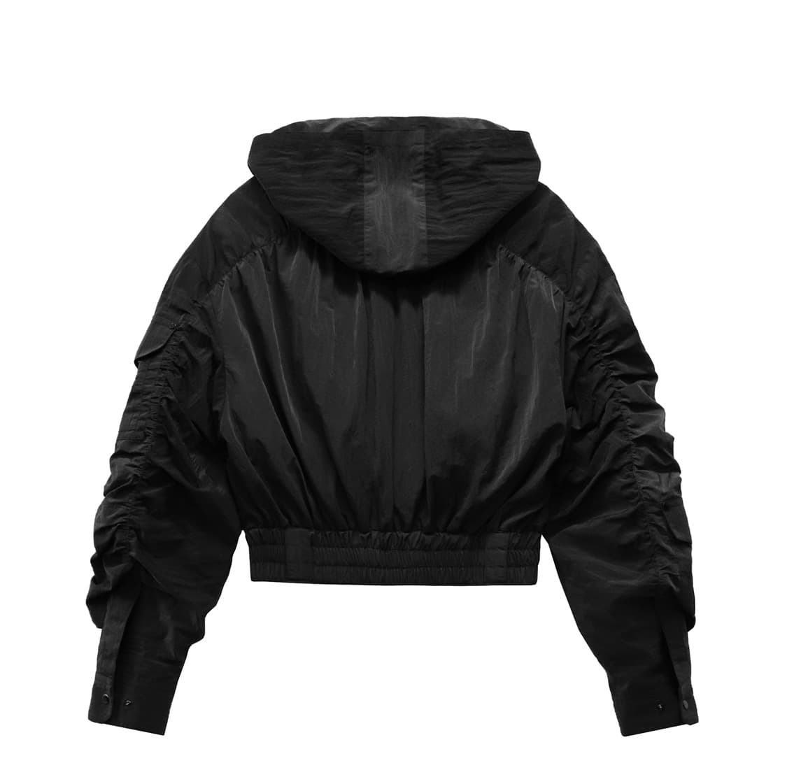 트리밍버드 나일론 카고 시어링 셋업 집업 블랙 상품이미지2