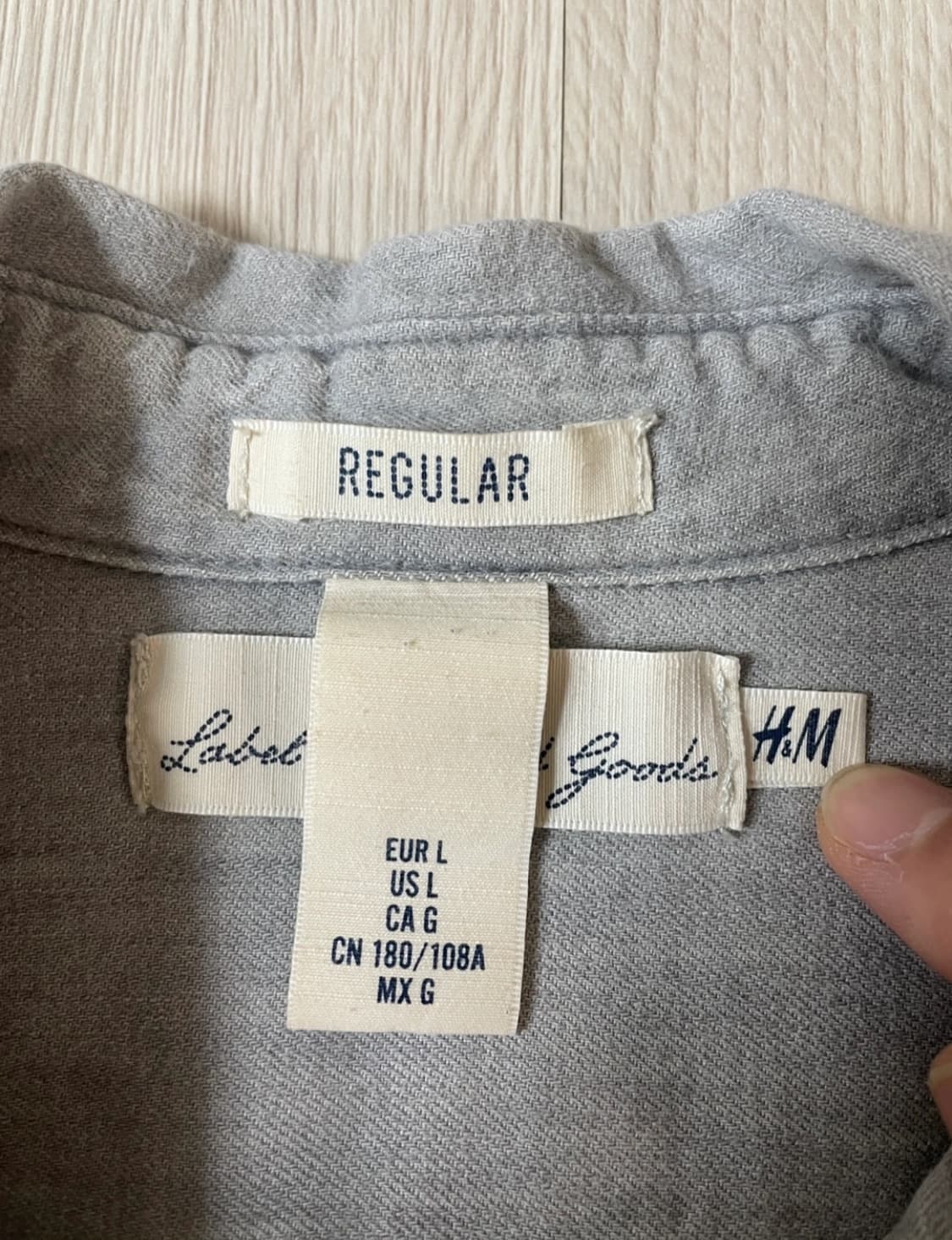 H&M 그레이 셔츠 L 상품이미지2