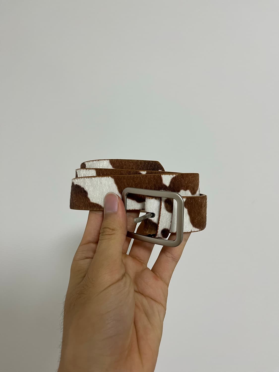 핀터 Cow pattern belt 빈티지 송치벨트 상품이미지1