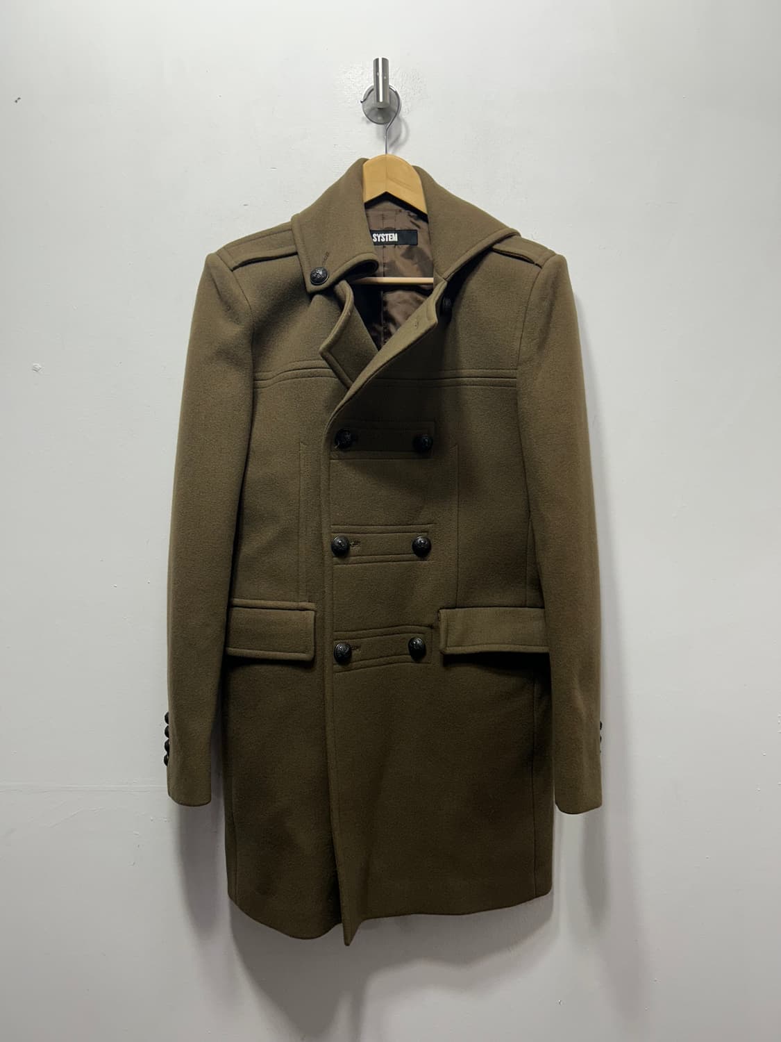 시스템 여성 카키 코트 자켓 L 상품이미지1