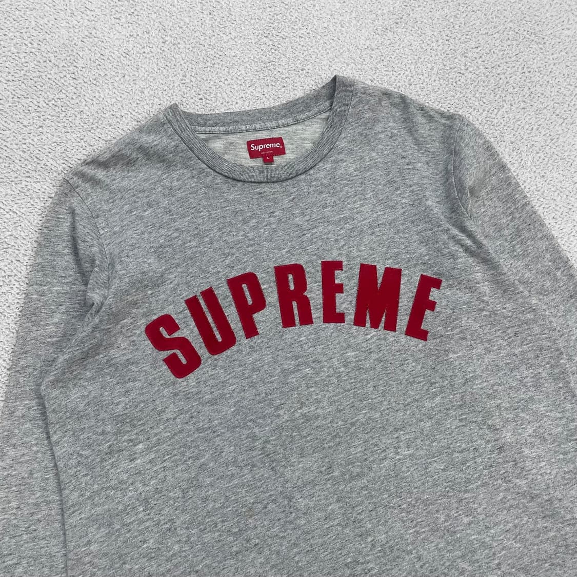 슈프림 Supreme 16ss 아치 로고 롱슬리브 그레이 상품이미지2