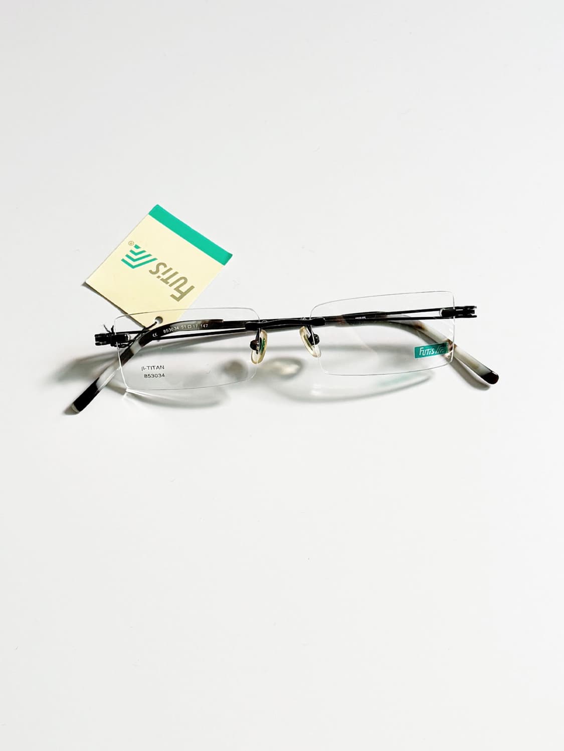 90s FUTIS 무테 스퀘어 프레임 빈티지 안경 상품이미지2