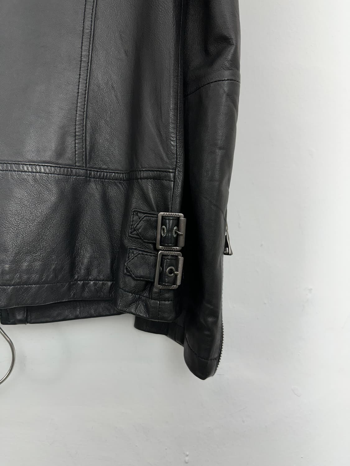 Zip Detail Lambskin Leather Jacket 상품이미지7