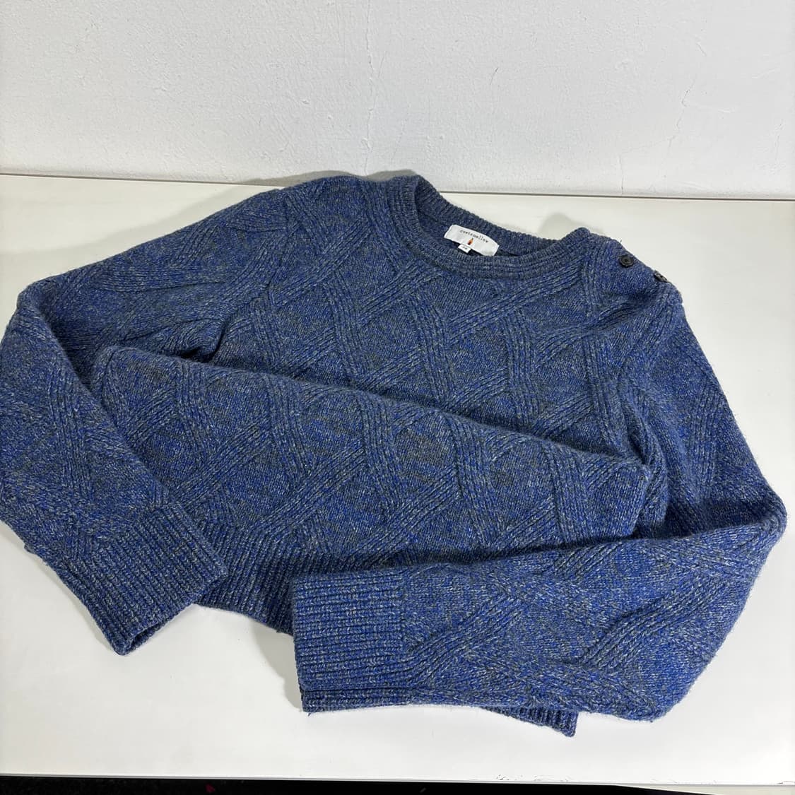 38 M 커스텀멜로우 네이비 보카시 크루넥니트 상품이미지3