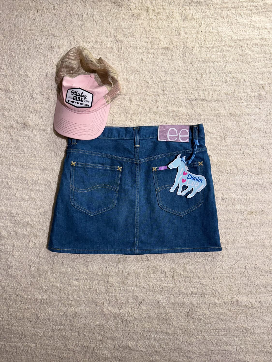 LEE Stitched Mini Denim Skirt 0261 상품이미지1