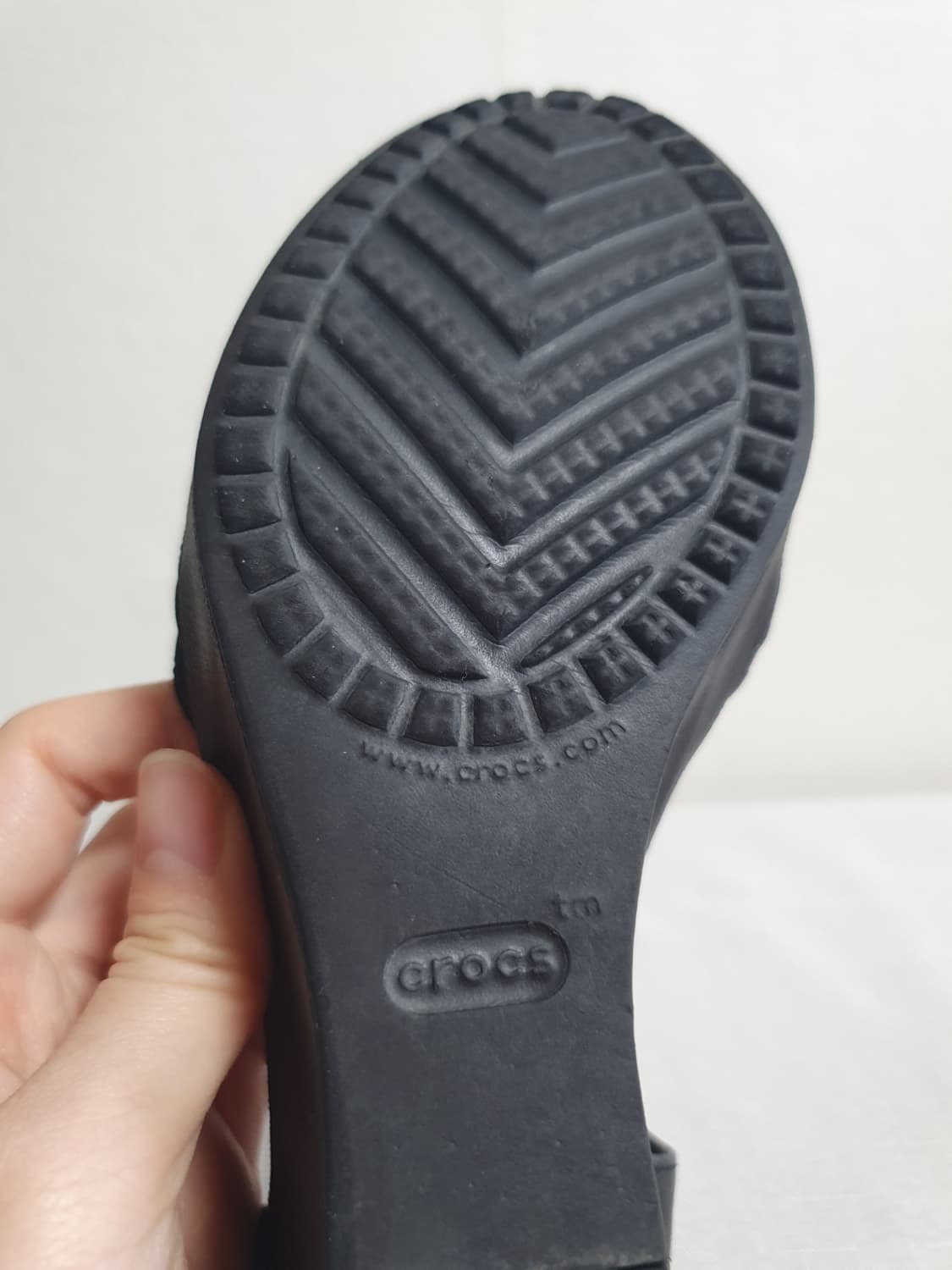 크록스 레이2 앵클 스트랩 웨지 샌들 블랙 230mm 상품이미지6